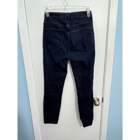 Good American Jeans Size 26 Good Legs High Rise Dark Wash Ankle Preppy - Picture 5 of 9